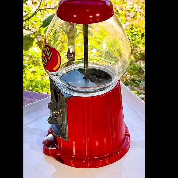 ⭐️HP⭐️VTG▪️JELLY BELLY▪️Glass Metal Carousel Candy Dispenser Gum Ball Machine - Picture 9 of 12
